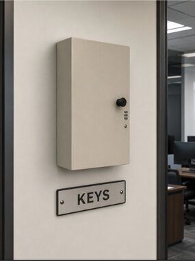 MMF Industries Locking Key Cabinet Steel Key Box Combo Lock Wall Mount 48 Hook